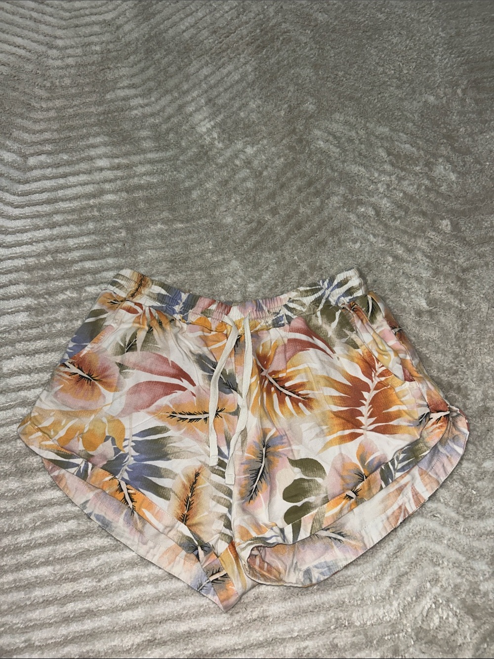 Billabong Peach Multi Tropical Leaf Shorts